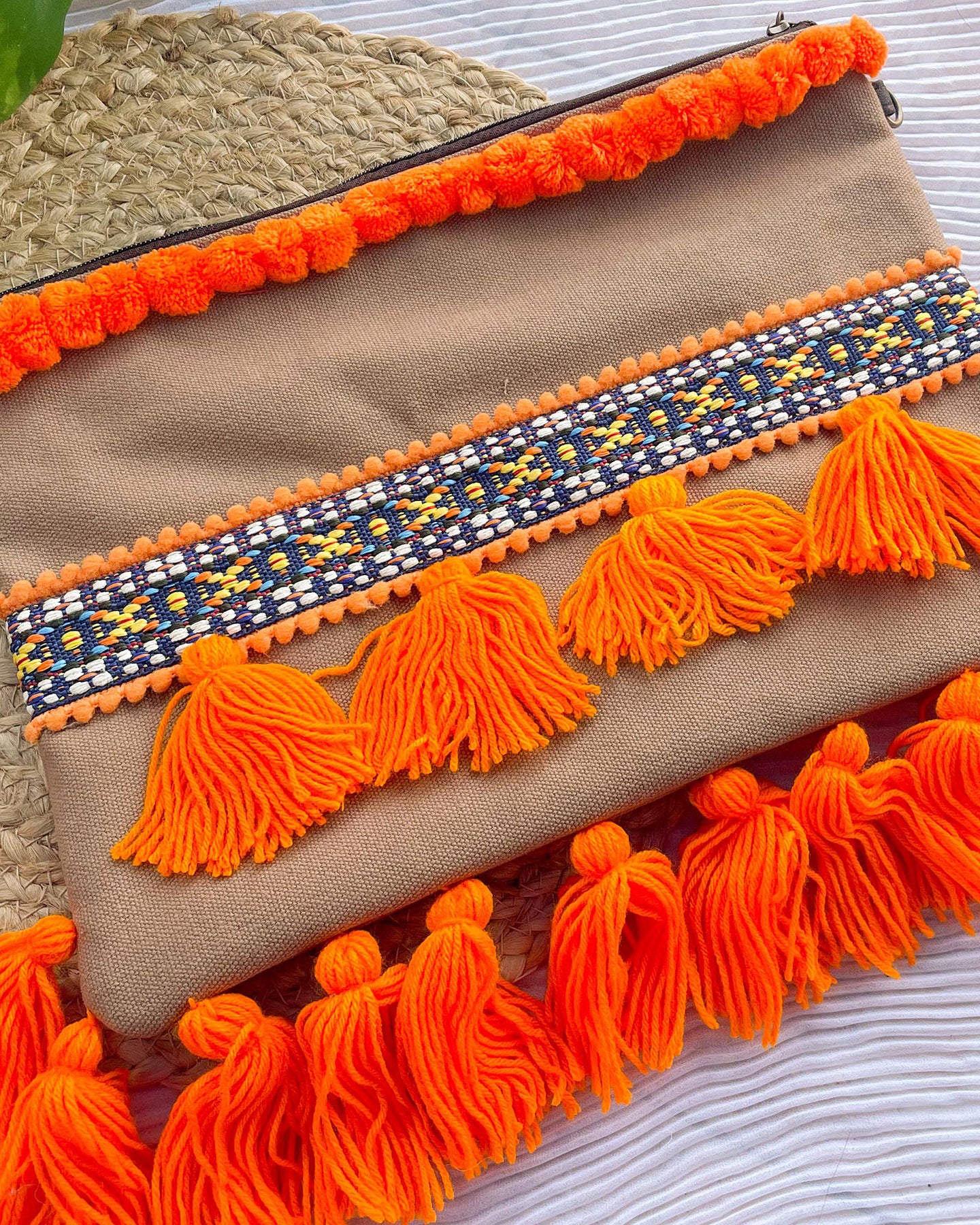 ORANGE NEON BOHO BAG