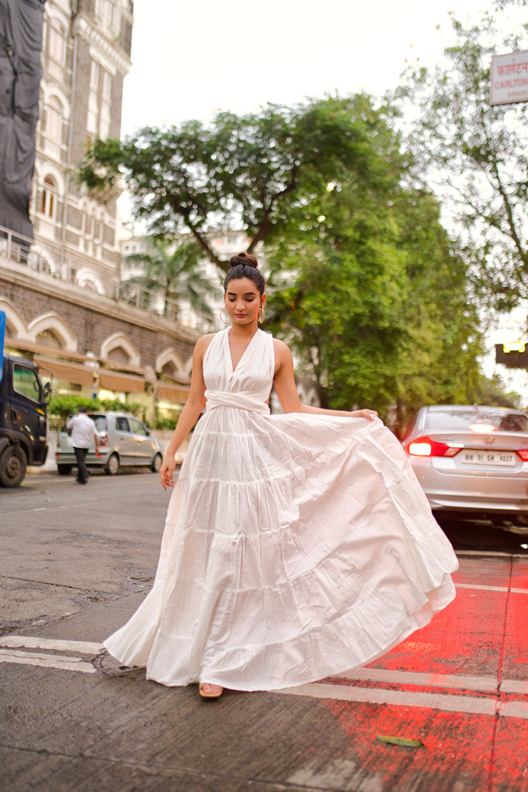 Ethereal Grace White Long Dress