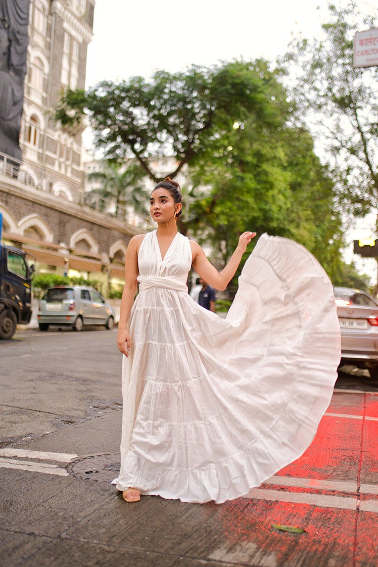 Ethereal Grace White Long Dress