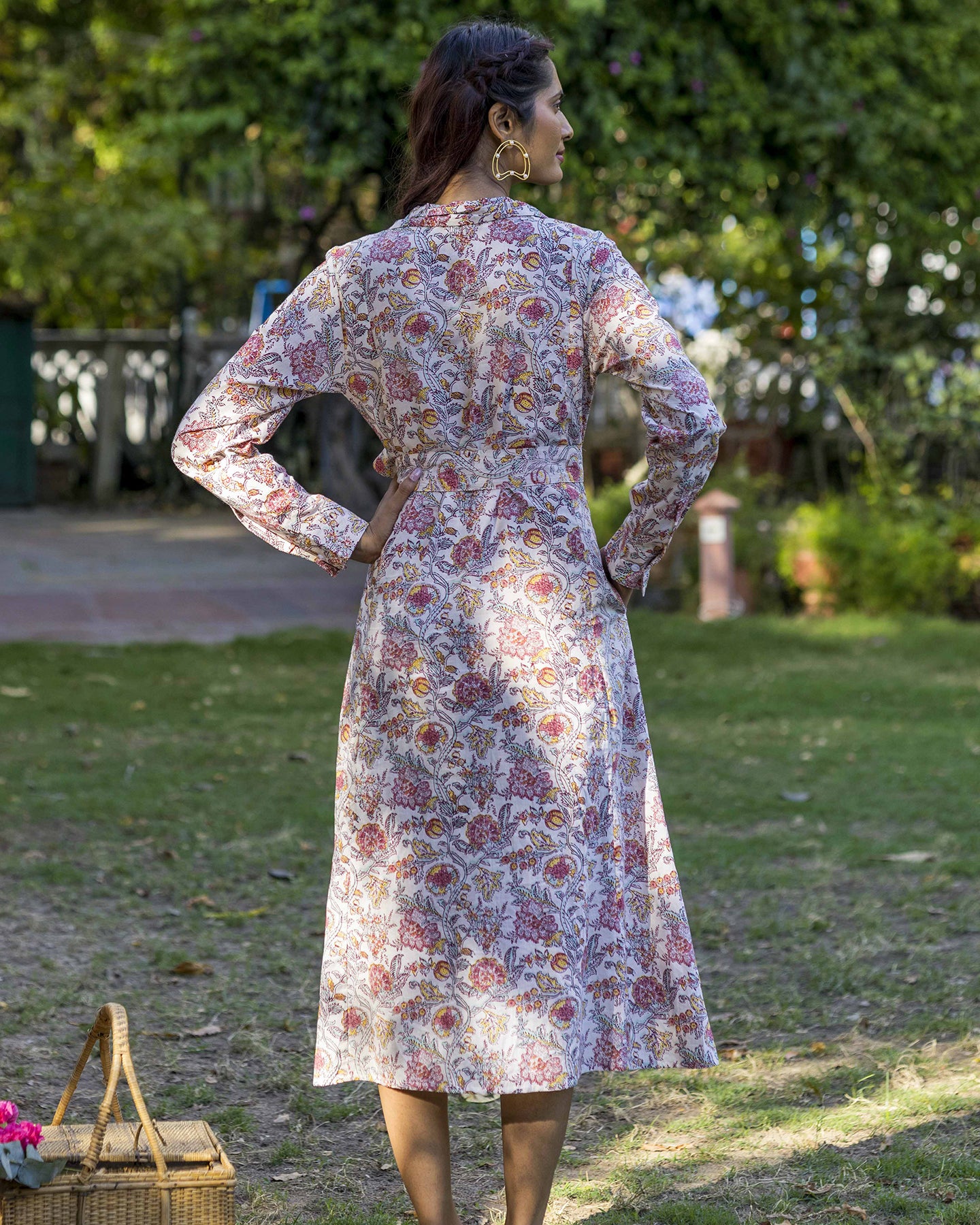 SUMMER PRINTED DRESS WITH BELT