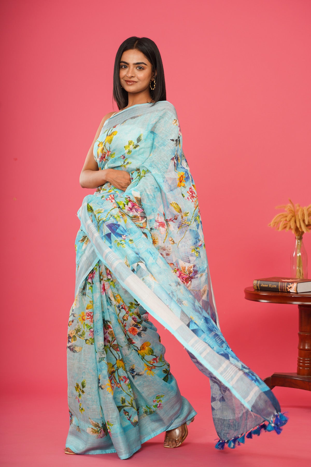 AASMAN LINEN SAREE