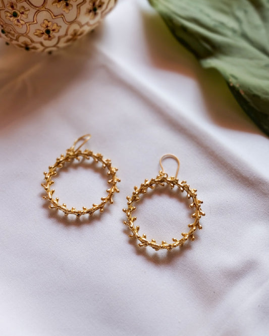 GOLD ROUND EARRINGS
