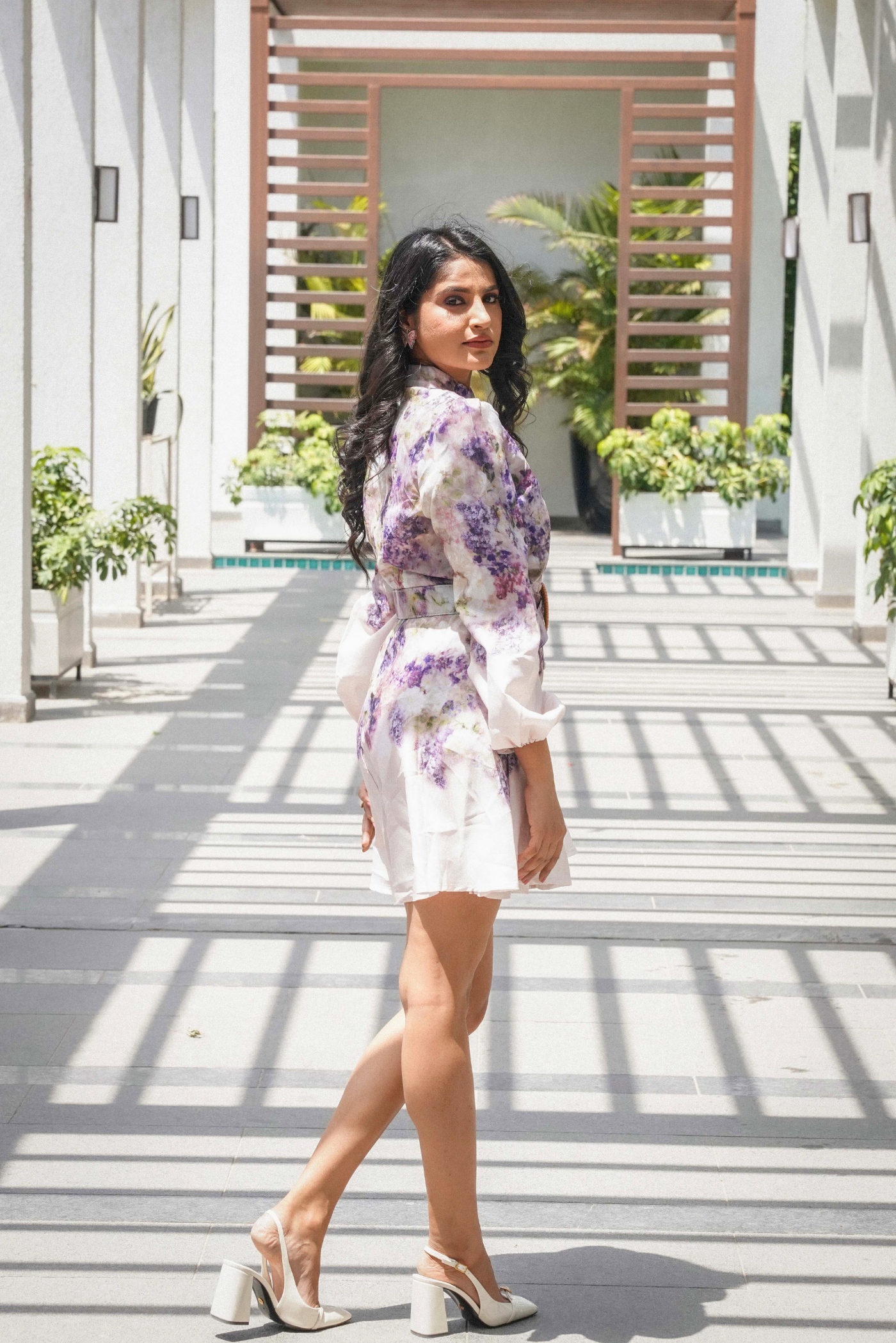 Blooming Lavender Linen Silk Dress