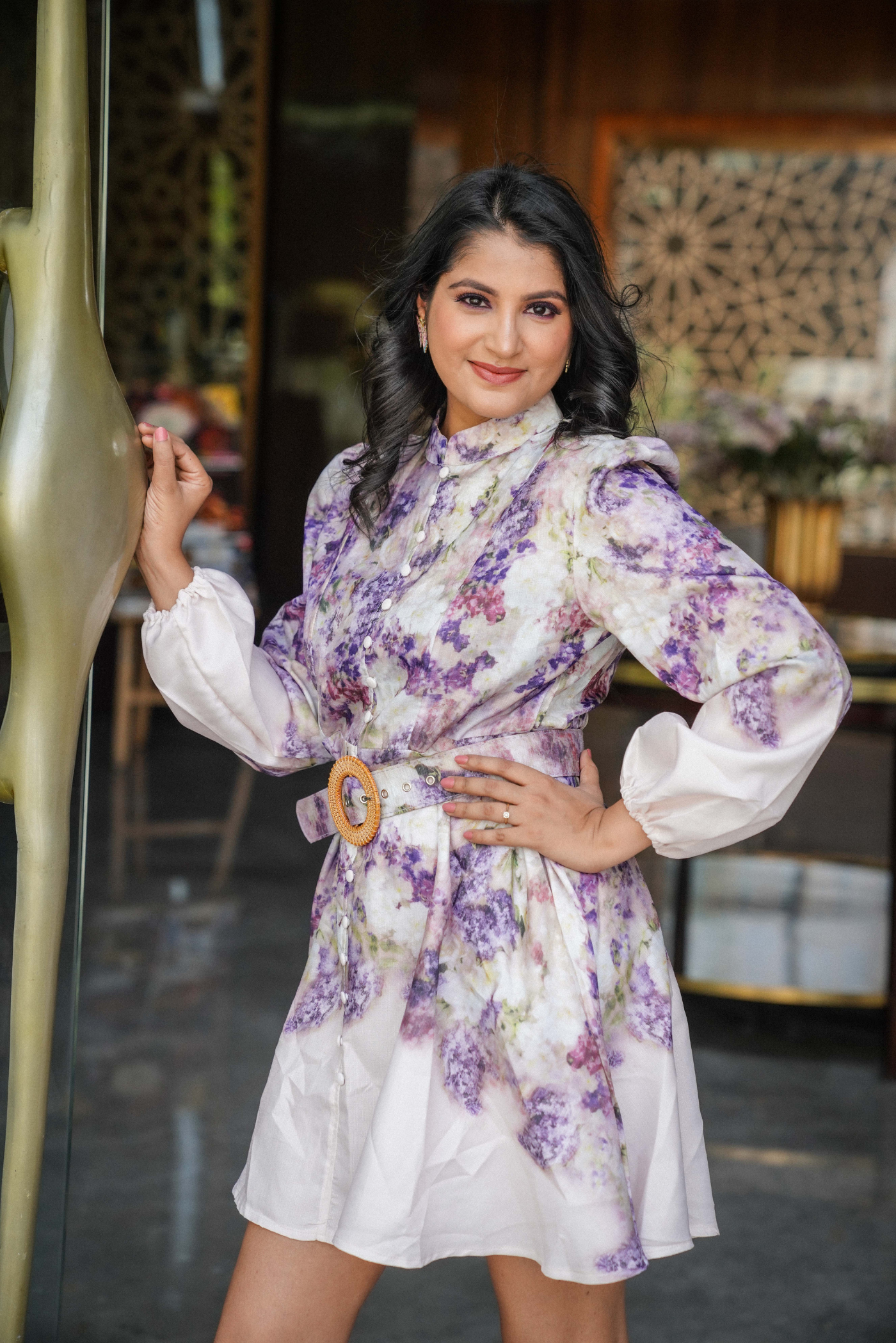 Blooming Lavender Linen Silk Dress