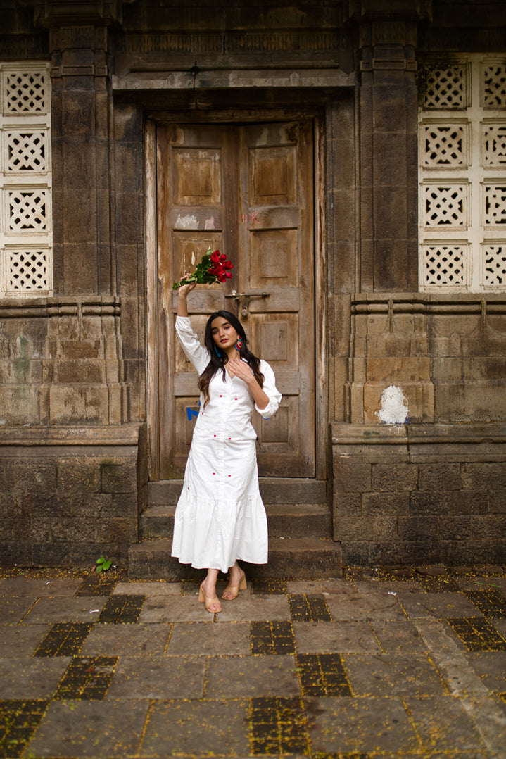 Enchanted Hearts White Dress