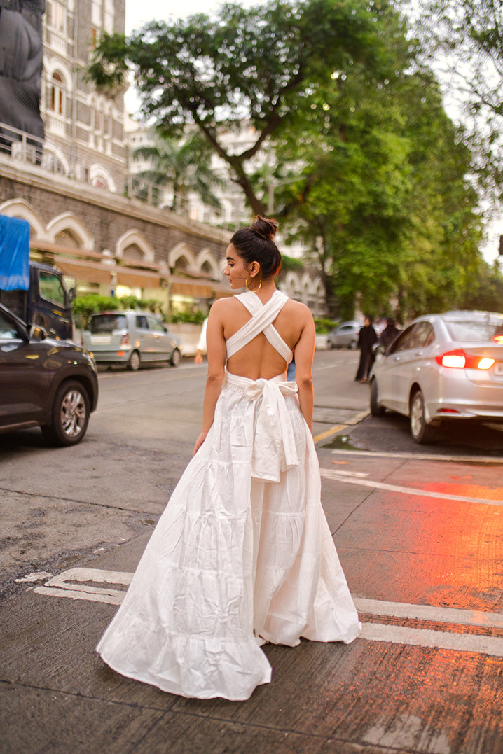 Ethereal Grace White Long Dress