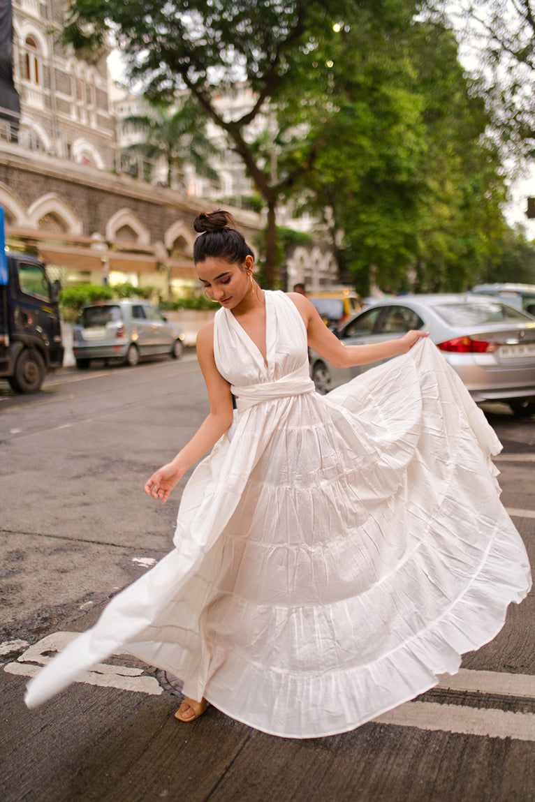 Ethereal Grace White Long Dress