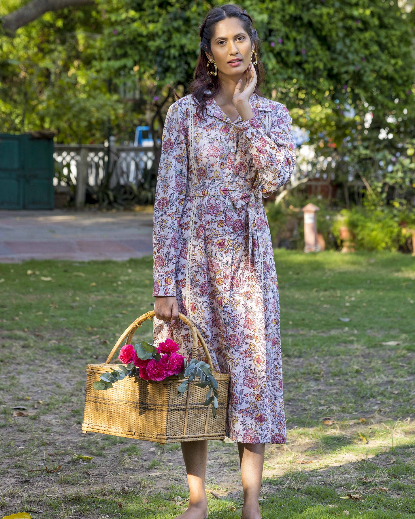 SUMMER PRINTED DRESS WITH BELT