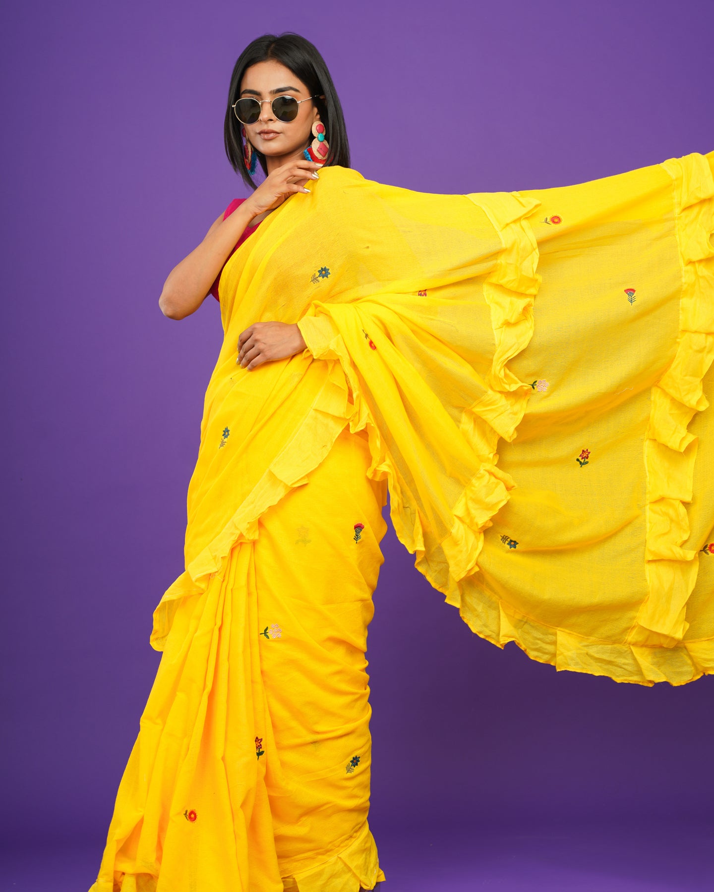 YELLOW BOHEMIAN SAREE