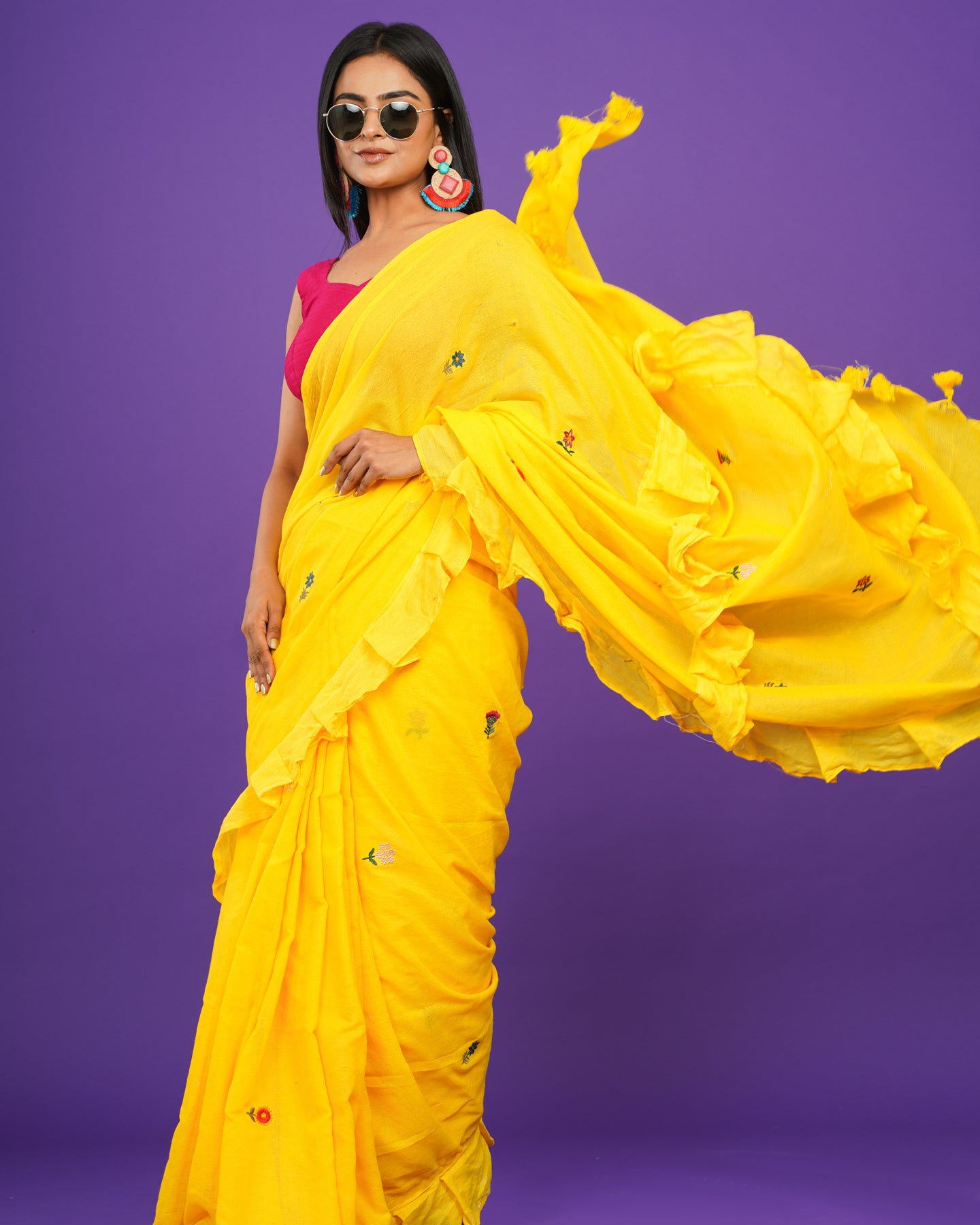 YELLOW BOHEMIAN SAREE