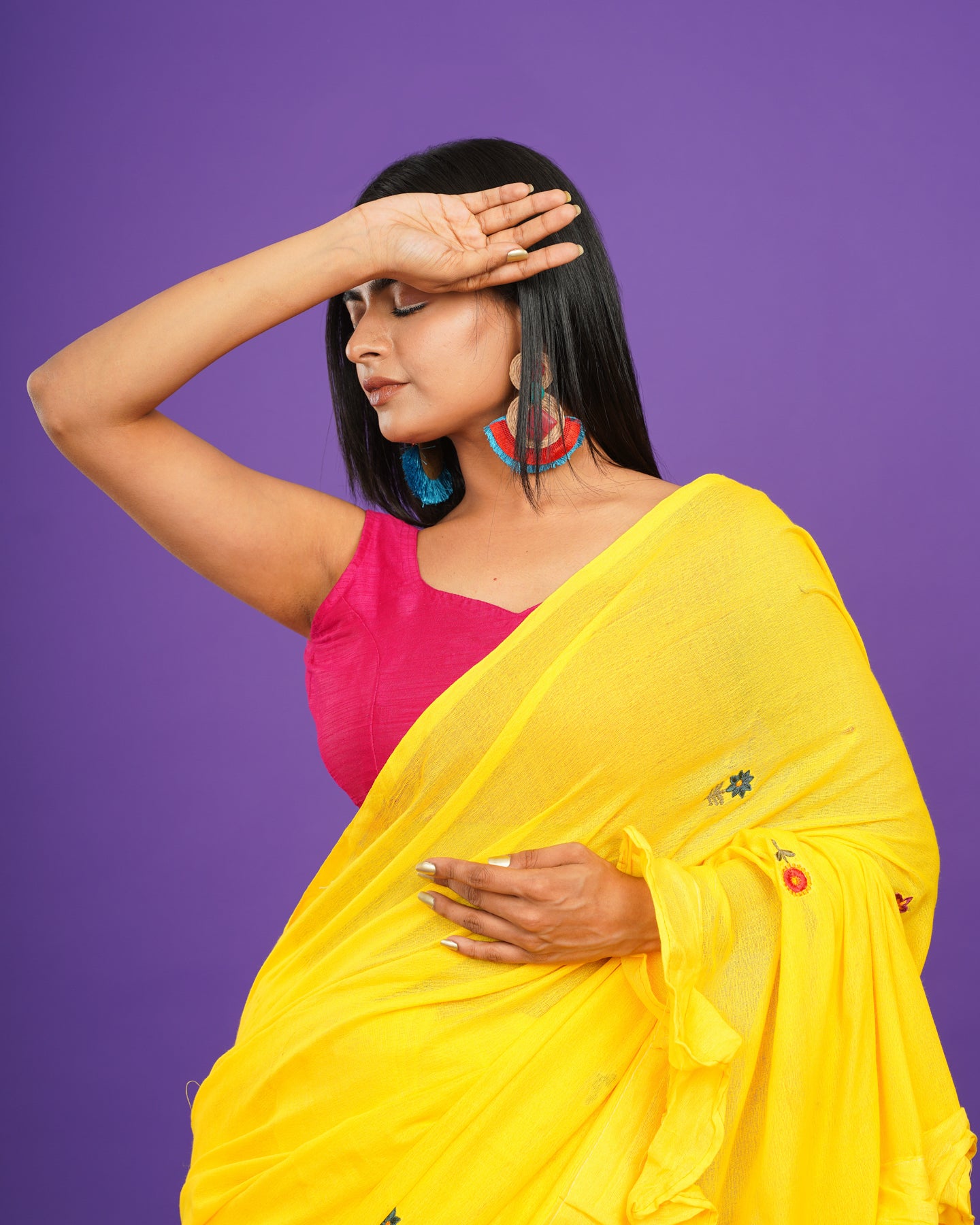 YELLOW BOHEMIAN SAREE