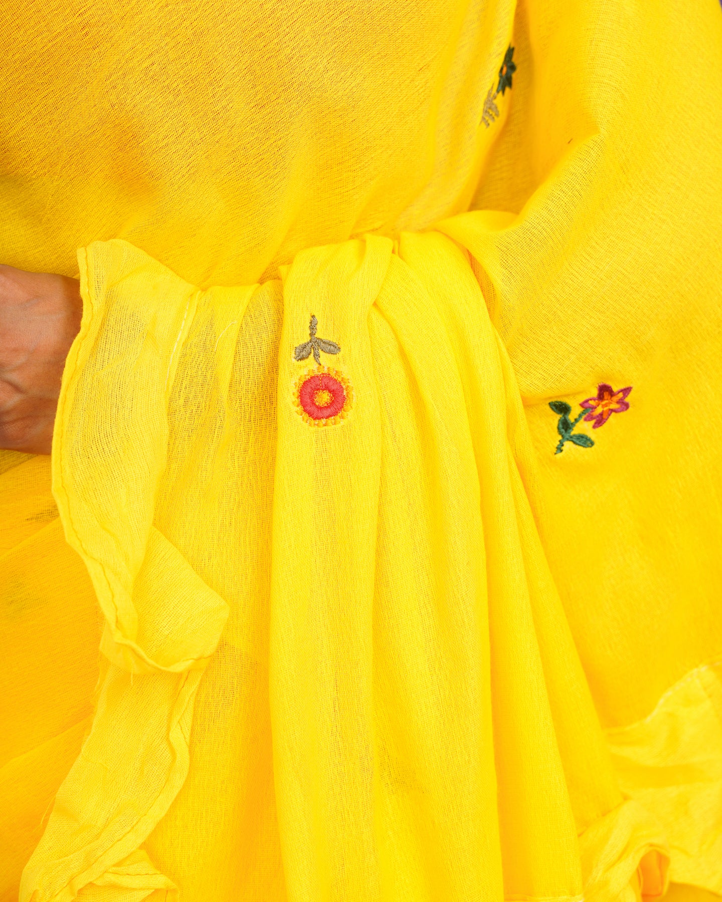 YELLOW BOHEMIAN SAREE