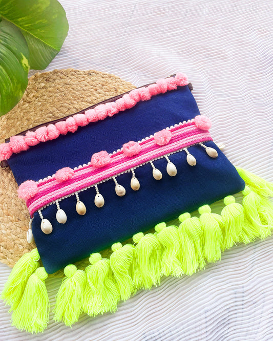 GREEN NEON BOHO BAG