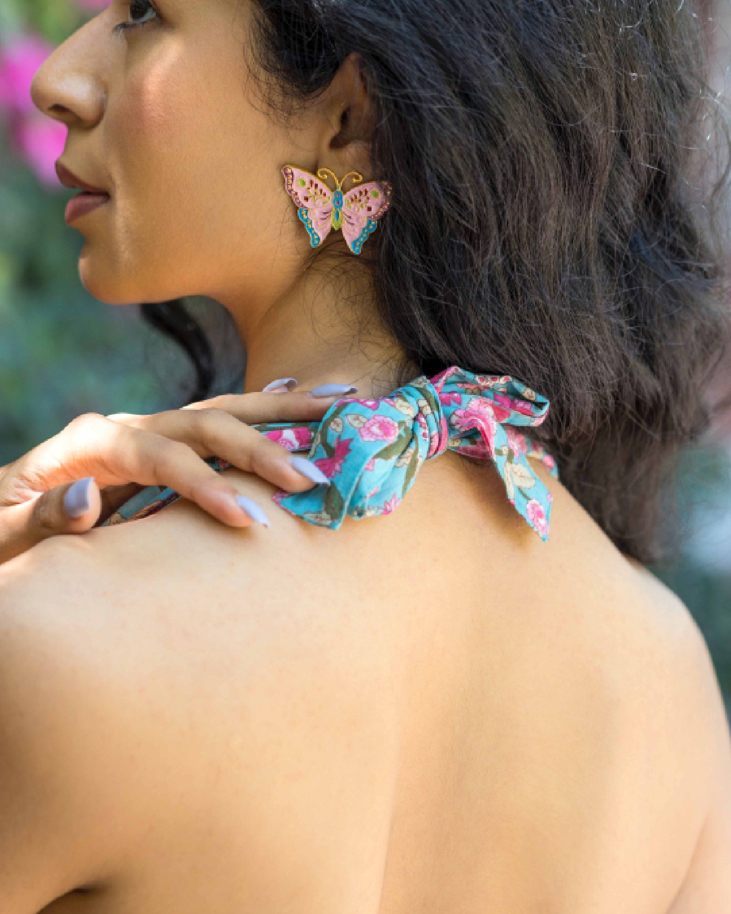 BOHEMIAN FEROZI HALTER NECK DRESS