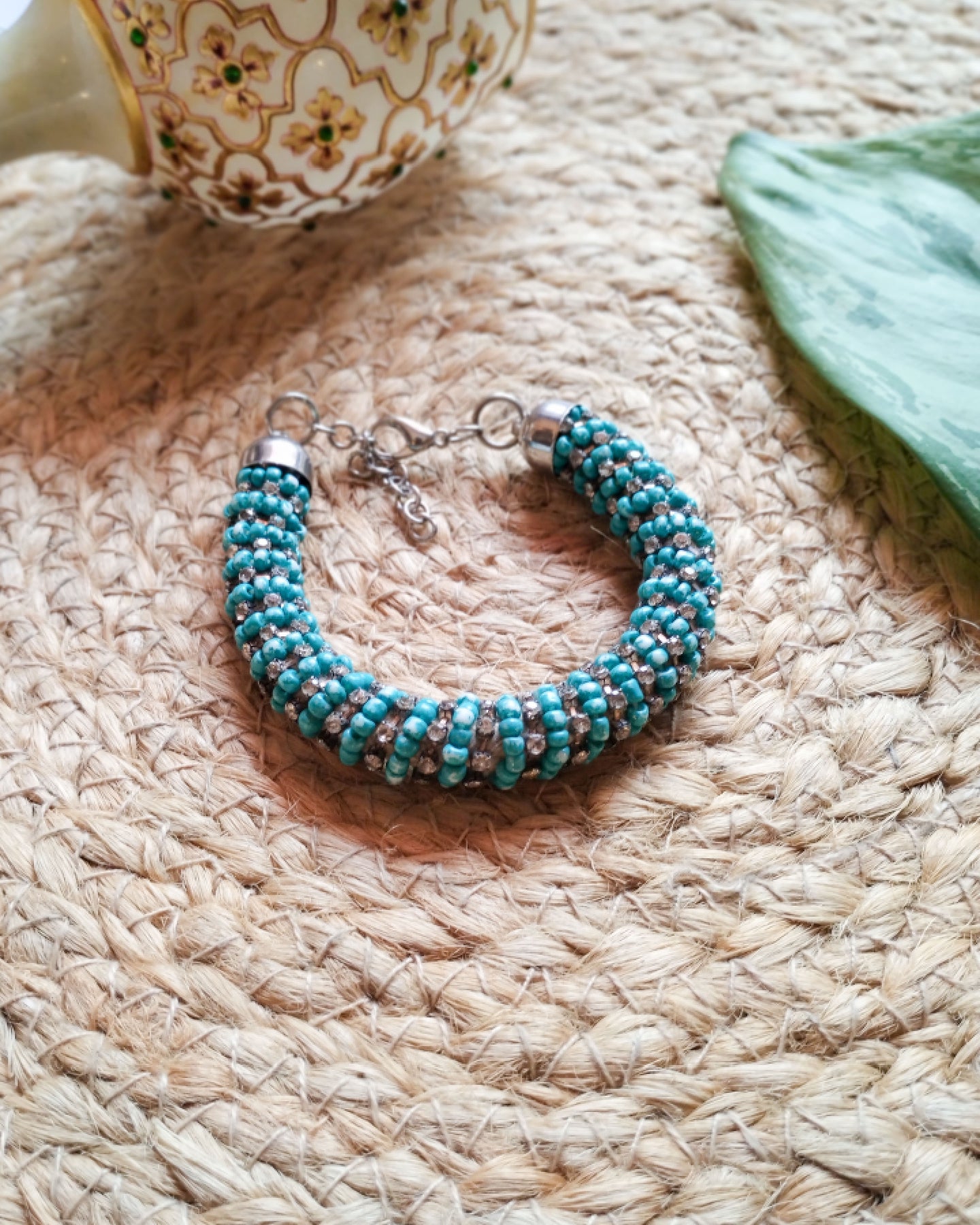 BLUE BEAD BRACELET