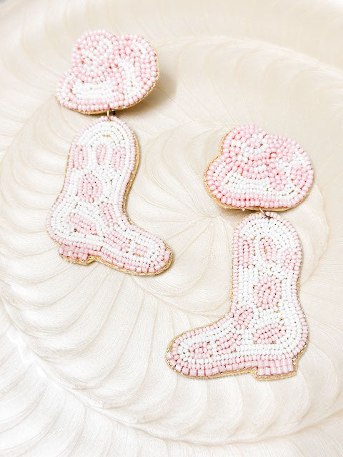 PINK BOOTS HANDMADE BEADED JEWELLERY