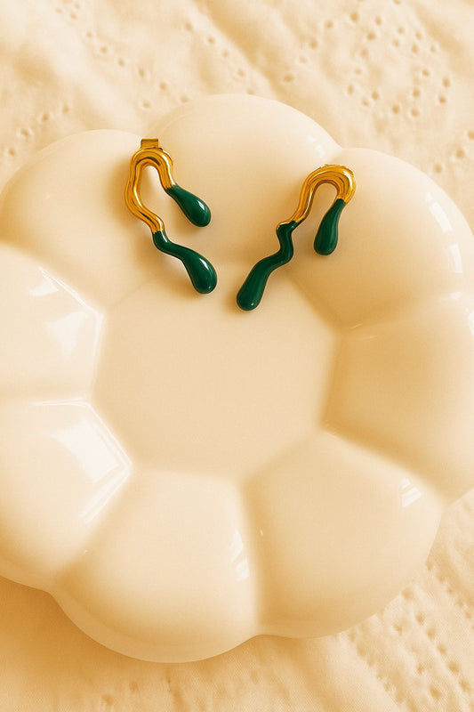 Emerald Flow Drop Earrings