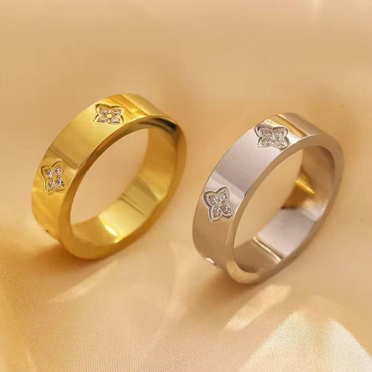 Butterfly Motif Band Rings (Gold & Silver)