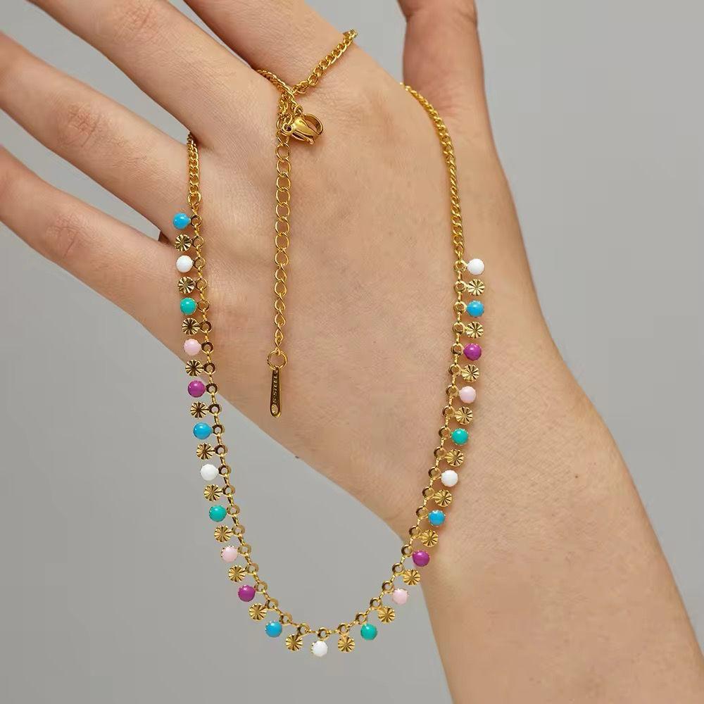 Candy Bead Choker Necklace